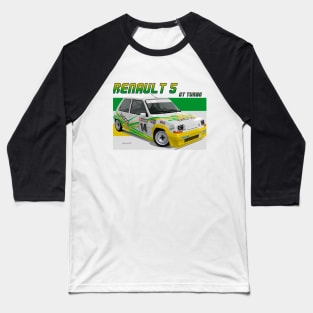 Renault 5 GT Turbo Baseball T-Shirt